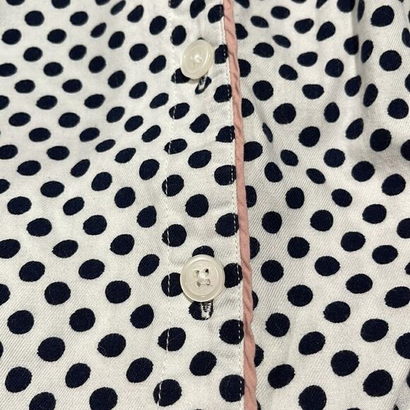 Boden Polka Dot Long Sleeve Flannel Pajama Top Sz XS - Picture 10 of 12
